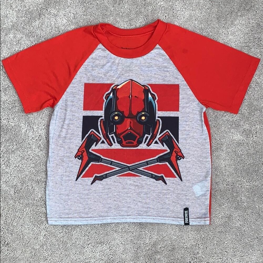 Kids Red & Gray Fortnite Tee, Sz 10